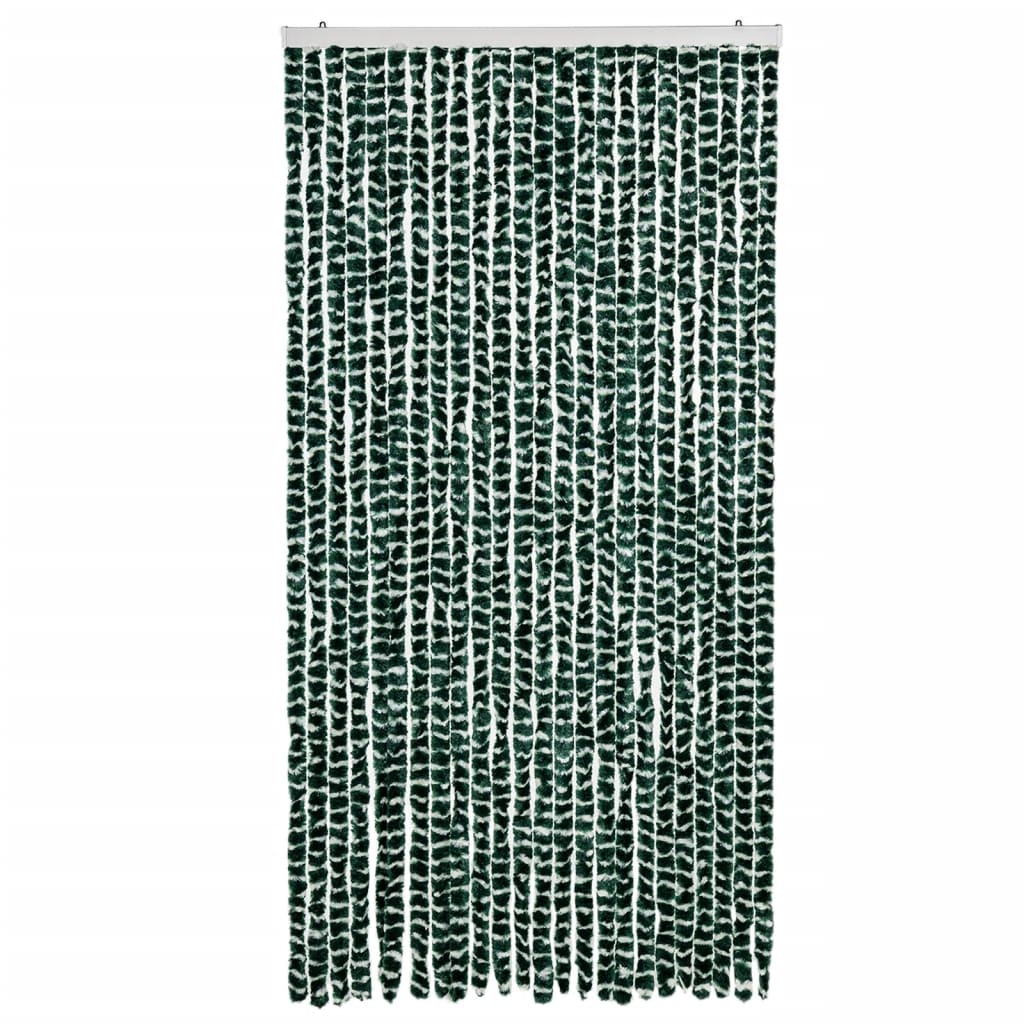 vidaXL Perdea pentru insecte, verde și alb, 100x200 cm, chenille vidaXL Perdea pentru insecte, verde și alb, 100x200 cm, chenille