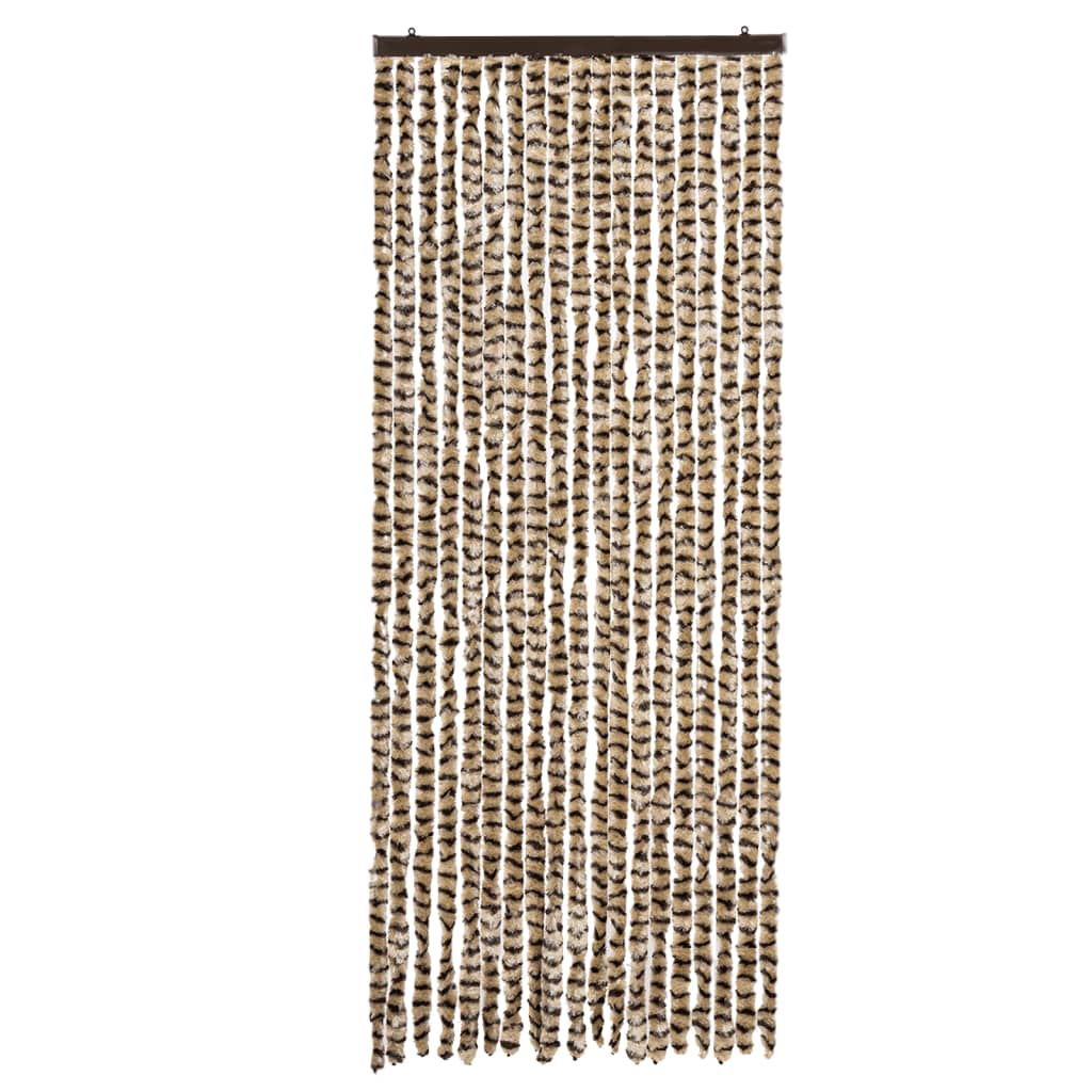 vidaXL Perdea pentru insecte, bej și maro, 56x200 cm, chenille vidaXL Perdea pentru insecte, bej și maro, 56x200 cm, chenille