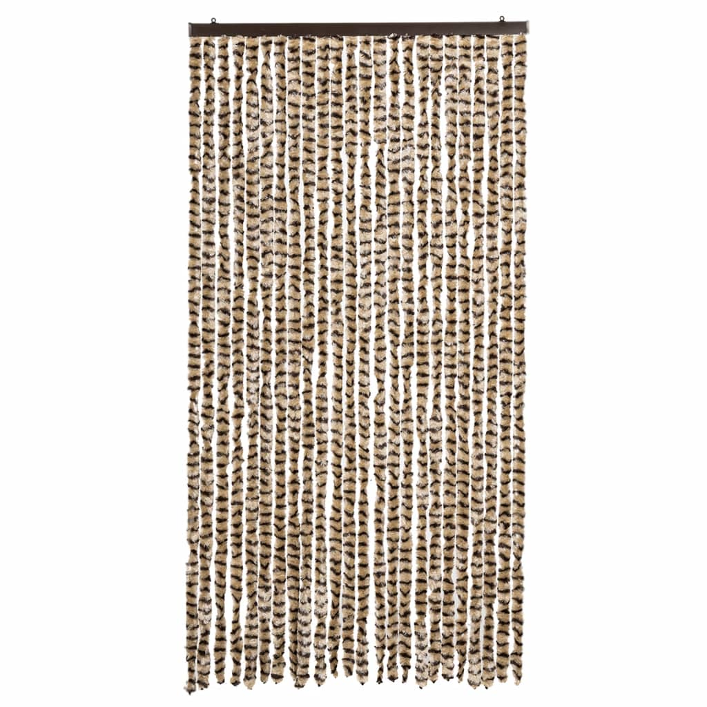 vidaXL Perdea pentru insecte, bej și maro, 100x200 cm, chenille vidaXL Perdea pentru insecte, bej și maro, 100x200 cm, chenille