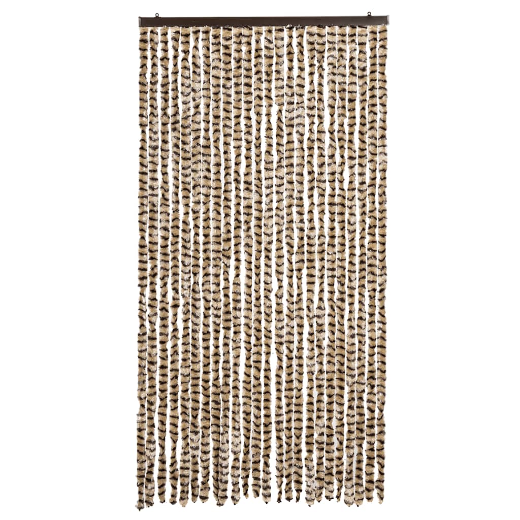 vidaXL Perdea pentru insecte, bej și maro, 100x230 cm, chenille vidaXL Perdea pentru insecte, bej și maro, 100x230 cm, chenille