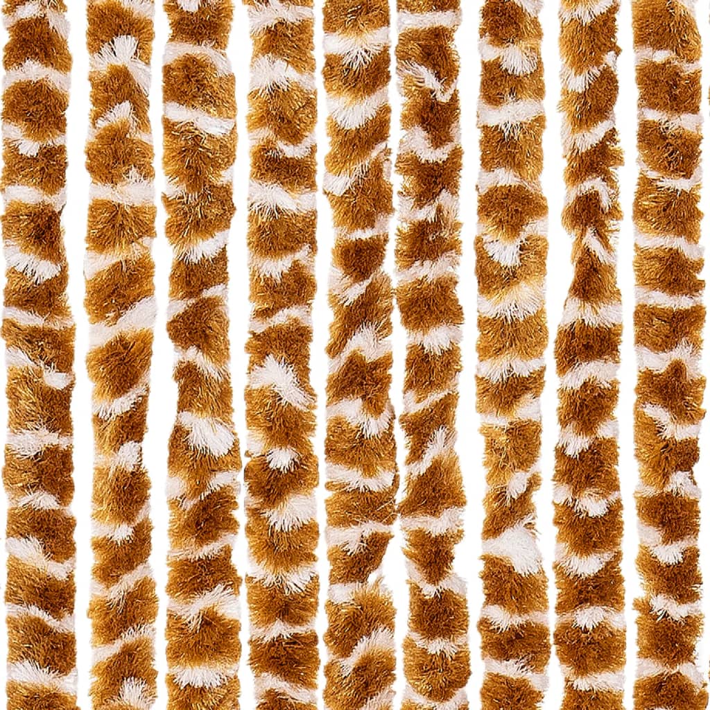 vidaXL Perdea pentru insecte, ocru și alb, 100x230 cm, chenille vidaXL Perdea pentru insecte, ocru și alb, 100x230 cm, chenille