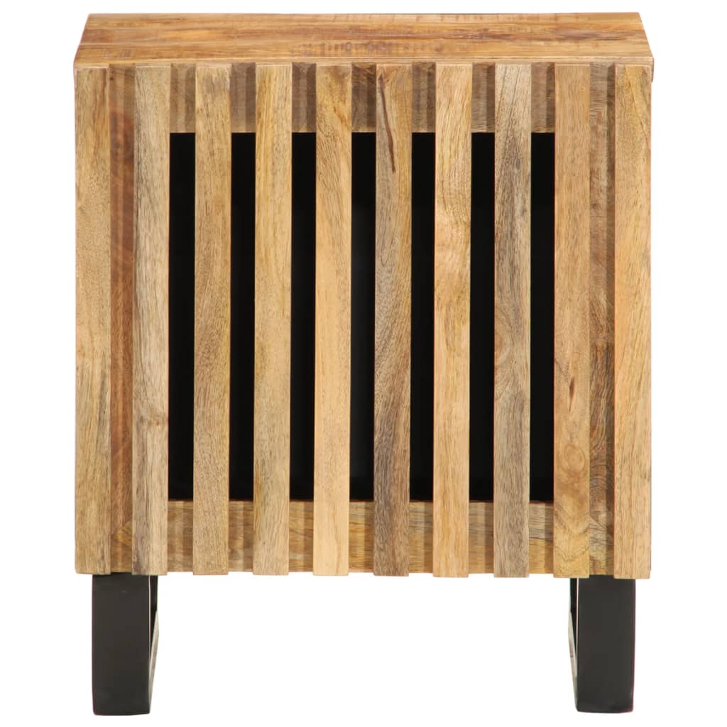 vidaXL Noptieră, 40x34x46 cm, lemn masiv de mango brut vidaXL Noptieră, 40x34x46 cm, lemn masiv de mango brut