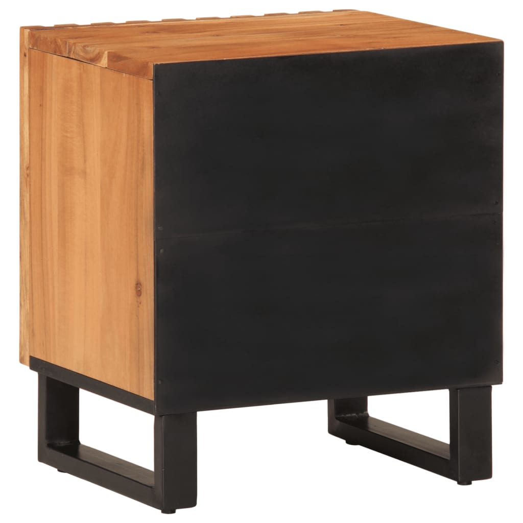 vidaXL Noptieră, 40x34x46 cm, lemn masiv de acacia vidaXL Noptieră, 40x34x46 cm, lemn masiv de acacia