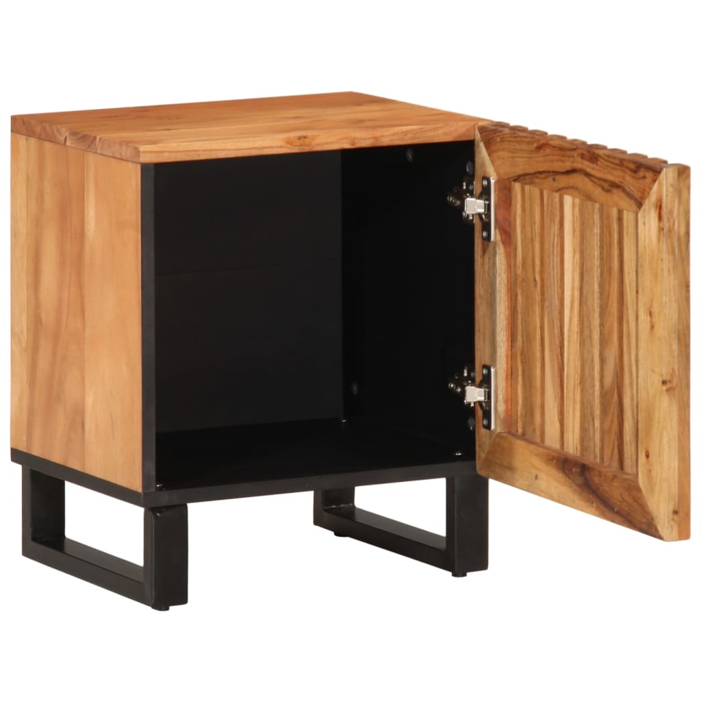 vidaXL Noptiere, 2 buc., 40x34x46 cm, lemn masiv de acacia vidaXL Noptiere, 2 buc., 40x34x46 cm, lemn masiv de acacia