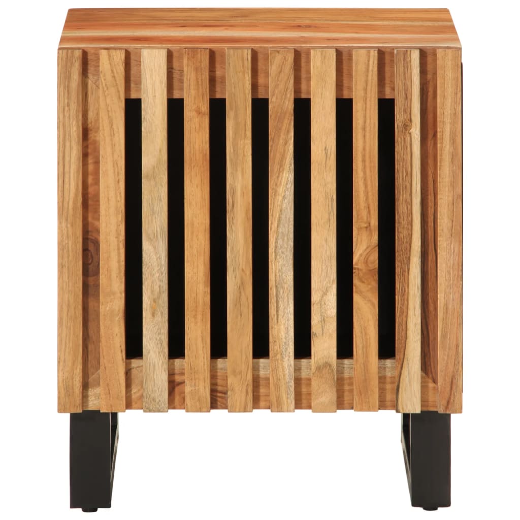 vidaXL Noptiere, 2 buc., 40x34x46 cm, lemn masiv de acacia vidaXL Noptiere, 2 buc., 40x34x46 cm, lemn masiv de acacia