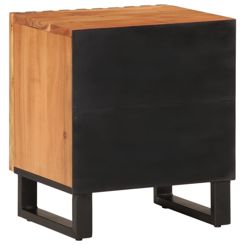 vidaXL Noptiere, 2 buc., 40x34x46 cm, lemn masiv de acacia vidaXL Noptiere, 2 buc., 40x34x46 cm, lemn masiv de acacia