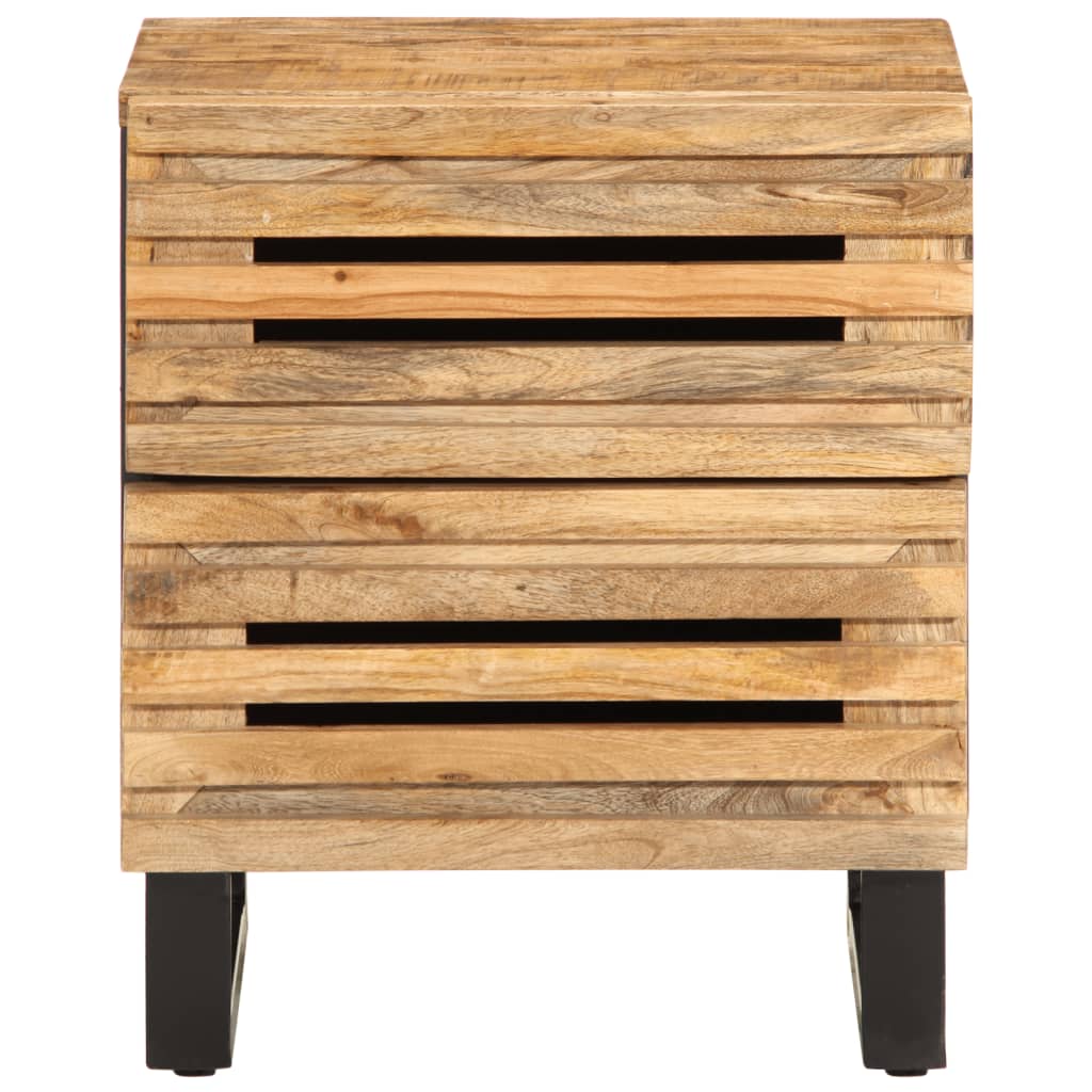 vidaXL Noptiere, 2 buc., 40x34x46 cm, lemn masiv de mango brut vidaXL Noptiere, 2 buc., 40x34x46 cm, lemn masiv de mango brut