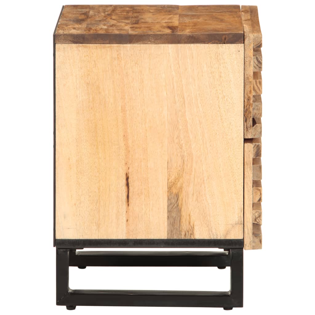vidaXL Noptiere, 2 buc., 40x34x46 cm, lemn masiv de mango brut vidaXL Noptiere, 2 buc., 40x34x46 cm, lemn masiv de mango brut