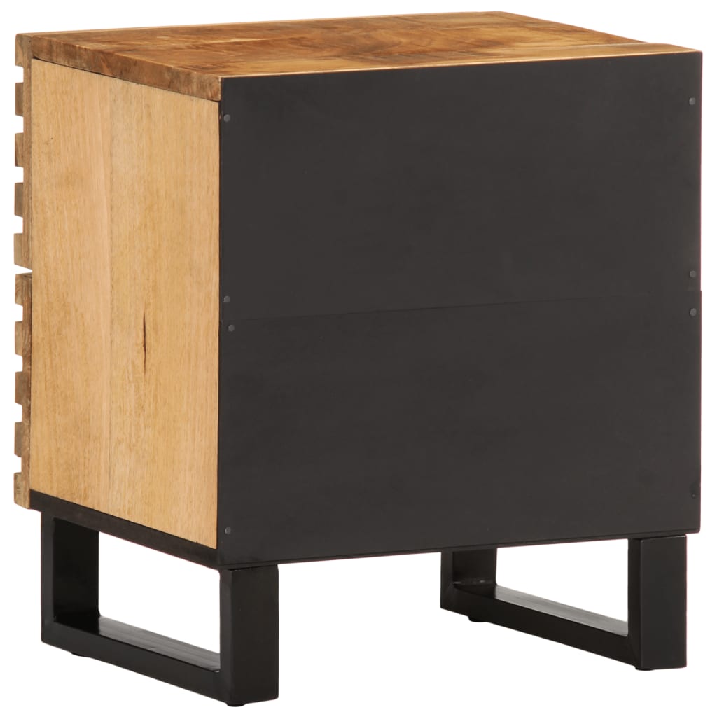 vidaXL Noptiere, 2 buc., 40x34x46 cm, lemn masiv de mango brut vidaXL Noptiere, 2 buc., 40x34x46 cm, lemn masiv de mango brut