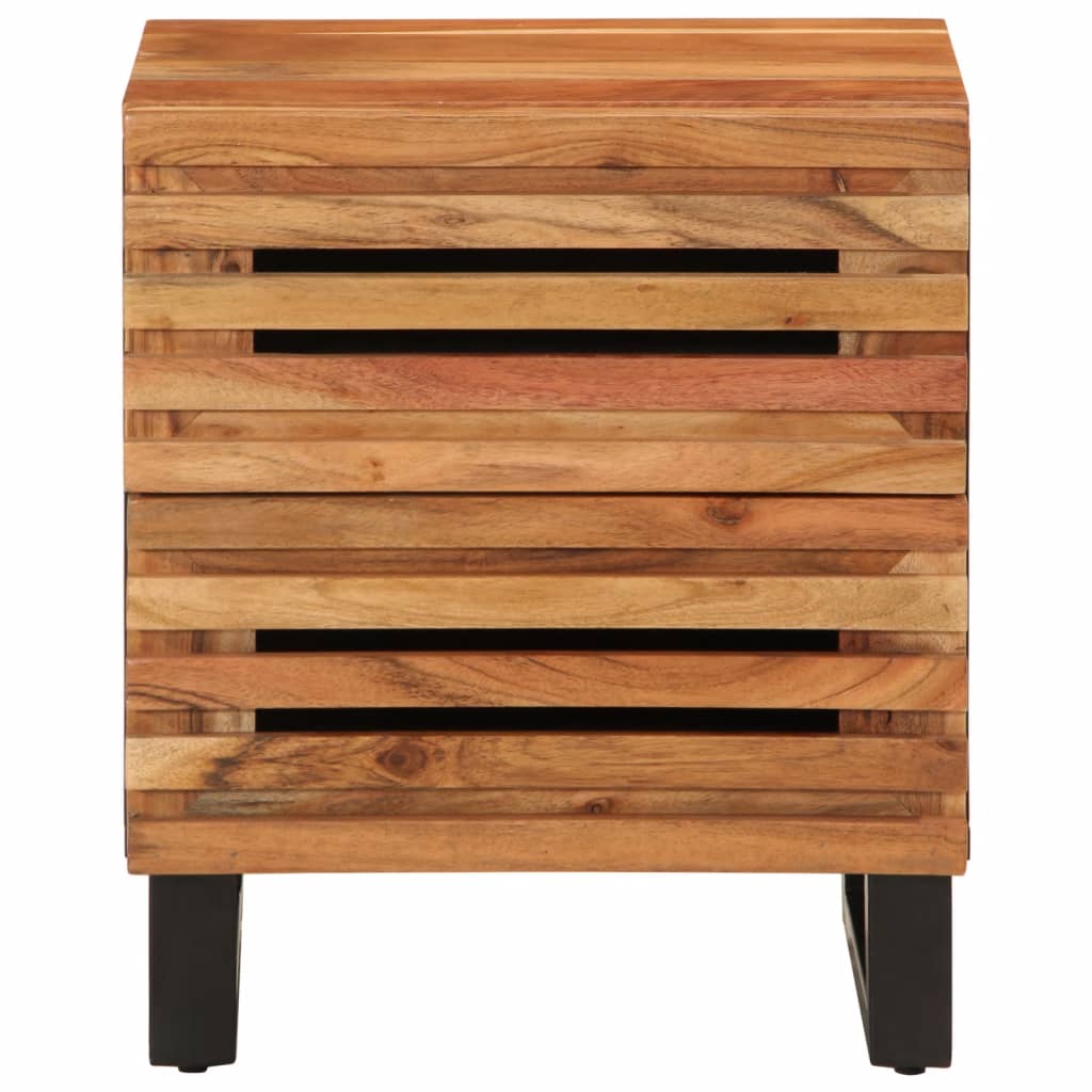 vidaXL Noptieră, 40x34x46 cm, lemn masiv de acacia vidaXL Noptieră, 40x34x46 cm, lemn masiv de acacia