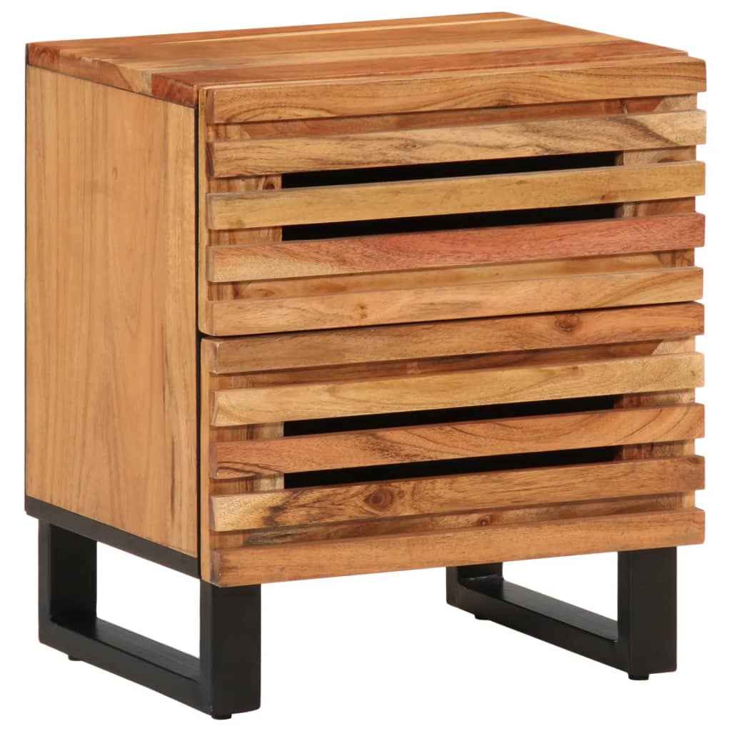 vidaXL Noptieră, 40x34x46 cm, lemn masiv de acacia vidaXL Noptieră, 40x34x46 cm, lemn masiv de acacia