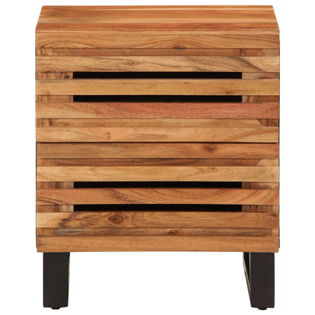 vidaXL Noptiere, 2 buc., 40x34x46 cm, lemn masiv de acacia vidaXL Noptiere, 2 buc., 40x34x46 cm, lemn masiv de acacia