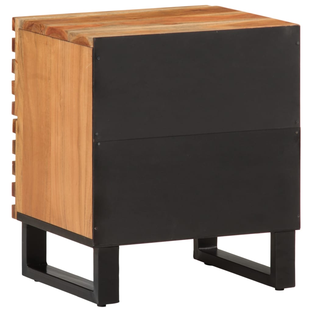 vidaXL Noptiere, 2 buc., 40x34x46 cm, lemn masiv de acacia vidaXL Noptiere, 2 buc., 40x34x46 cm, lemn masiv de acacia