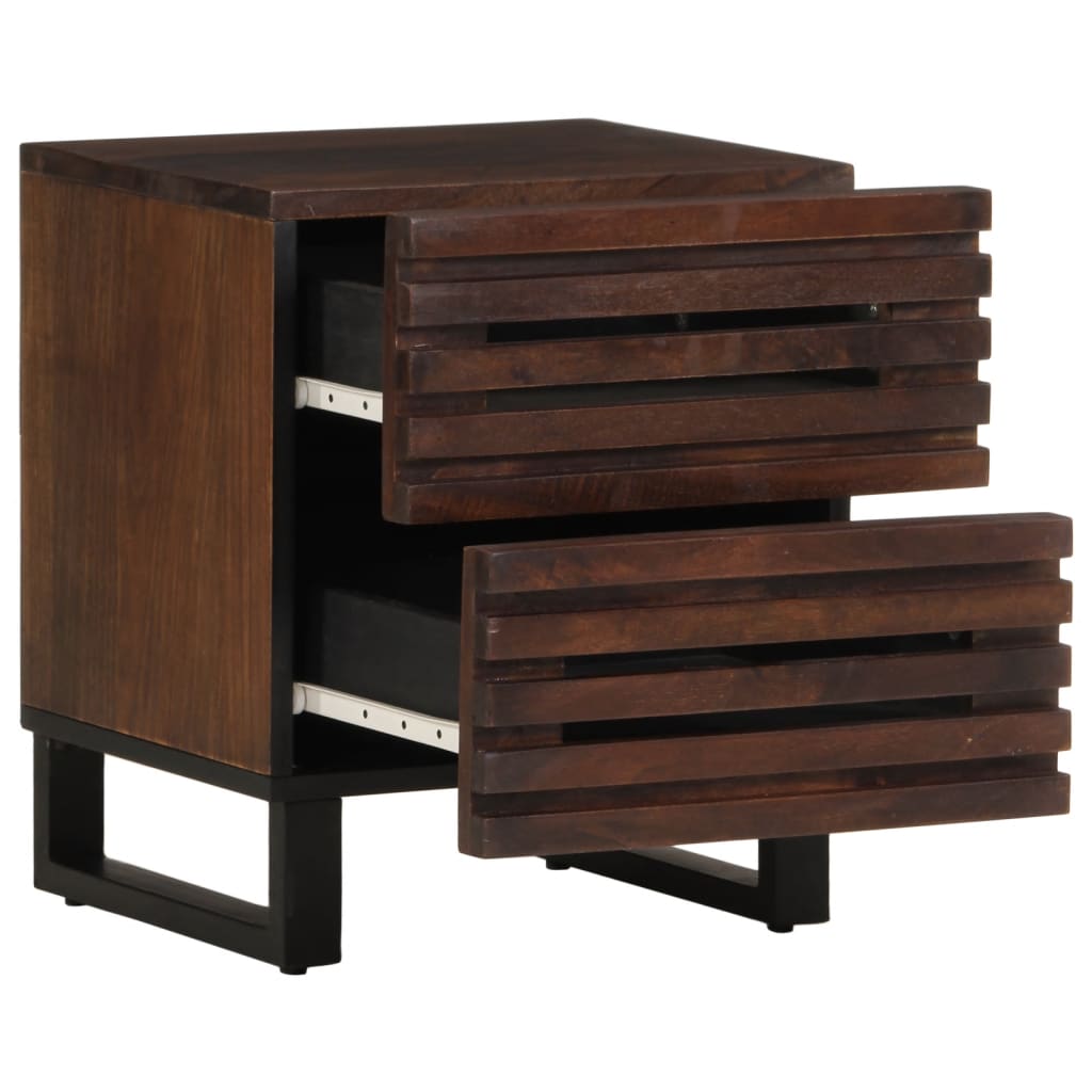 vidaXL Noptiere, 2 buc., 40x34x46 cm, lemn masiv de acacia vidaXL Noptiere, 2 buc., 40x34x46 cm, lemn masiv de acacia