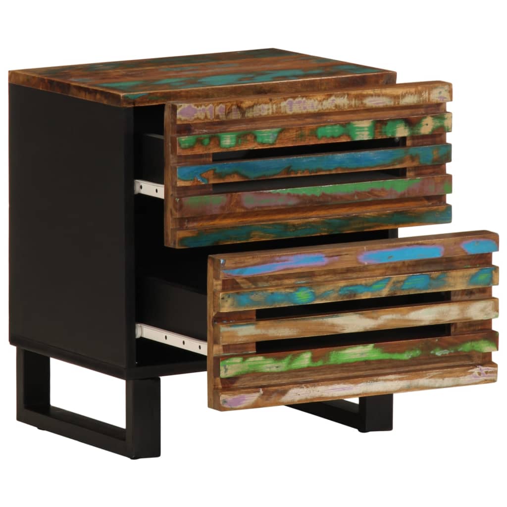 vidaXL Noptiere, 2 buc., 40x34x46 cm, lemn masiv reciclat vidaXL Noptiere, 2 buc., 40x34x46 cm, lemn masiv reciclat