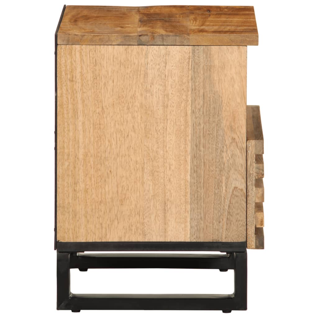 vidaXL Noptiere, 2 buc., 40x34x46 cm, lemn masiv de mango brut vidaXL Noptiere, 2 buc., 40x34x46 cm, lemn masiv de mango brut