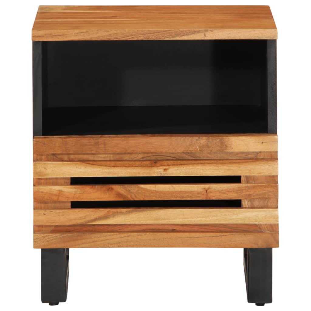vidaXL Noptiere, 2 buc., 40x34x46 cm, lemn masiv de acacia vidaXL Noptiere, 2 buc., 40x34x46 cm, lemn masiv de acacia