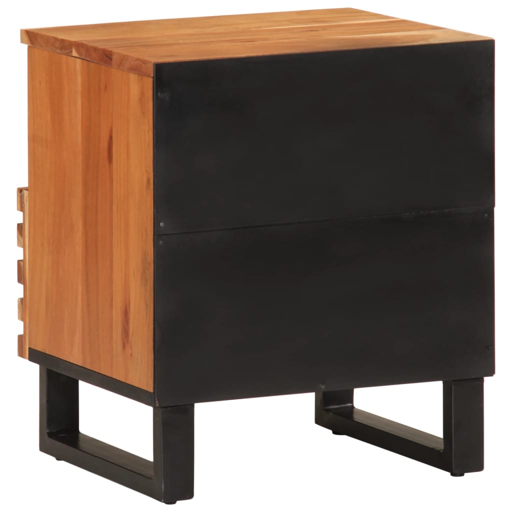 vidaXL Noptiere, 2 buc., 40x34x46 cm, lemn masiv de acacia vidaXL Noptiere, 2 buc., 40x34x46 cm, lemn masiv de acacia