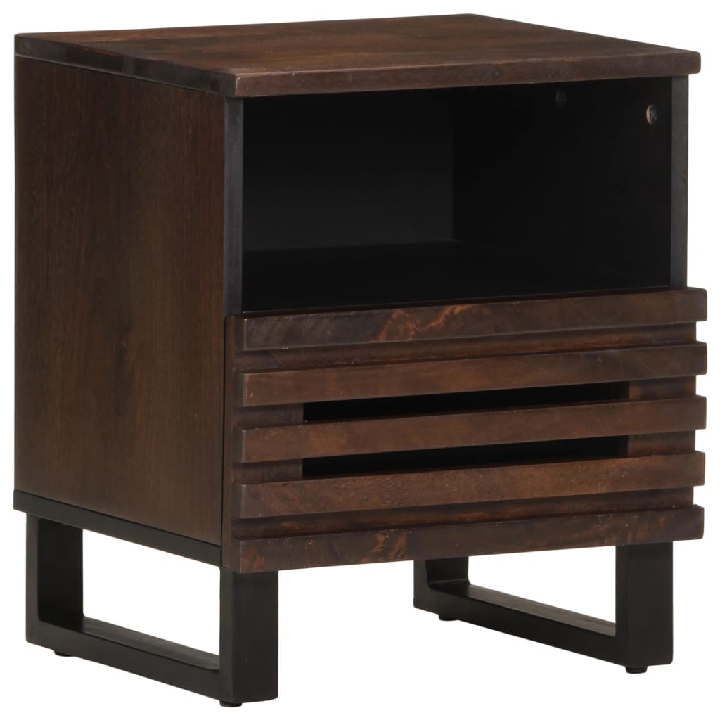 vidaXL Noptiere, 2 buc., 40x34x46 cm, lemn masiv de acacia vidaXL Noptiere, 2 buc., 40x34x46 cm, lemn masiv de acacia