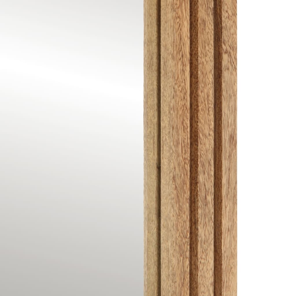 vidaXL Oglindă de baie, 50x70 cm, lemn masiv de mango brut și sticlă
