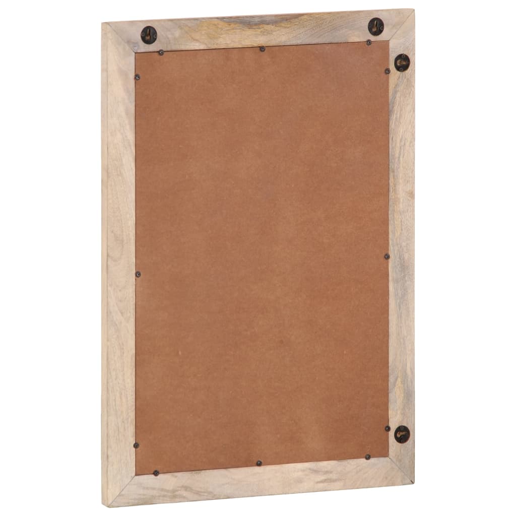 vidaXL Oglindă de baie, 50x70 cm, lemn masiv de mango și sticlă