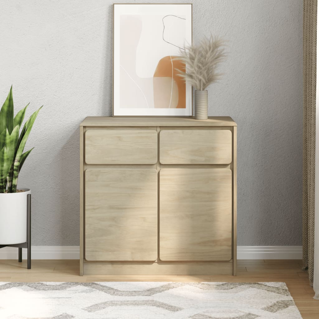 vidaXL Dulap "SAUDA", stejar, 80x43x75,5 cm, lemn masiv de pin vidaXL Dulap "SAUDA", stejar, 80x43x75,5 cm, lemn masiv de pin
