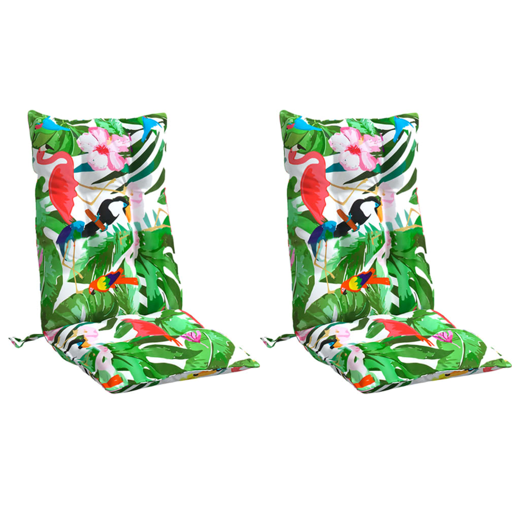 vidaXL Perne de scaun spătar înalt, 2 buc., multicolor, textil oxford