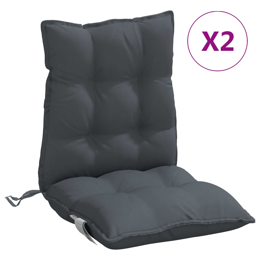 vidaXL Perne scaun cu spătar mic, 2 buc., antracit, textil oxford vidaXL Perne scaun cu spătar mic, 2 buc., antracit, textil oxford