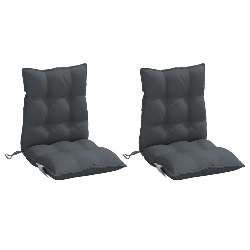 vidaXL Perne scaun cu spătar mic, 2 buc., antracit, textil oxford vidaXL Perne scaun cu spătar mic, 2 buc., antracit, textil oxford