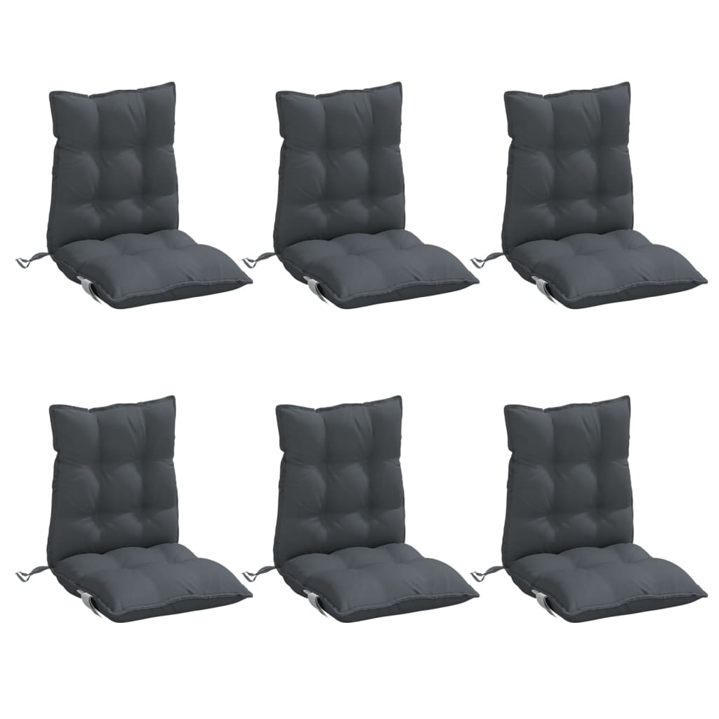 vidaXL Perne scaun cu spătar mic, 6 buc., antracit, textil oxford