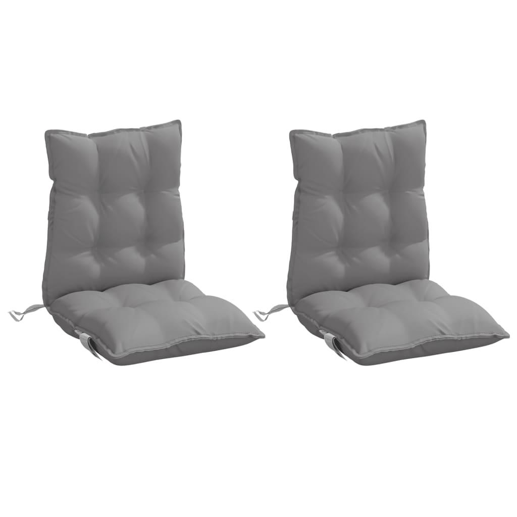 vidaXL Perne scaun cu spătar mic, 2 buc., gri, textil oxford vidaXL Perne scaun cu spătar mic, 2 buc., gri, textil oxford