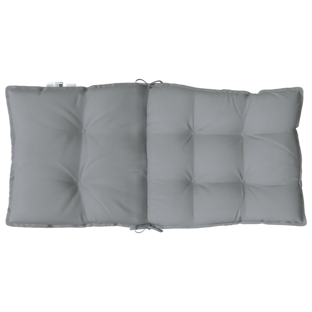 vidaXL Perne scaun cu spătar mic, 2 buc., gri, textil oxford vidaXL Perne scaun cu spătar mic, 2 buc., gri, textil oxford