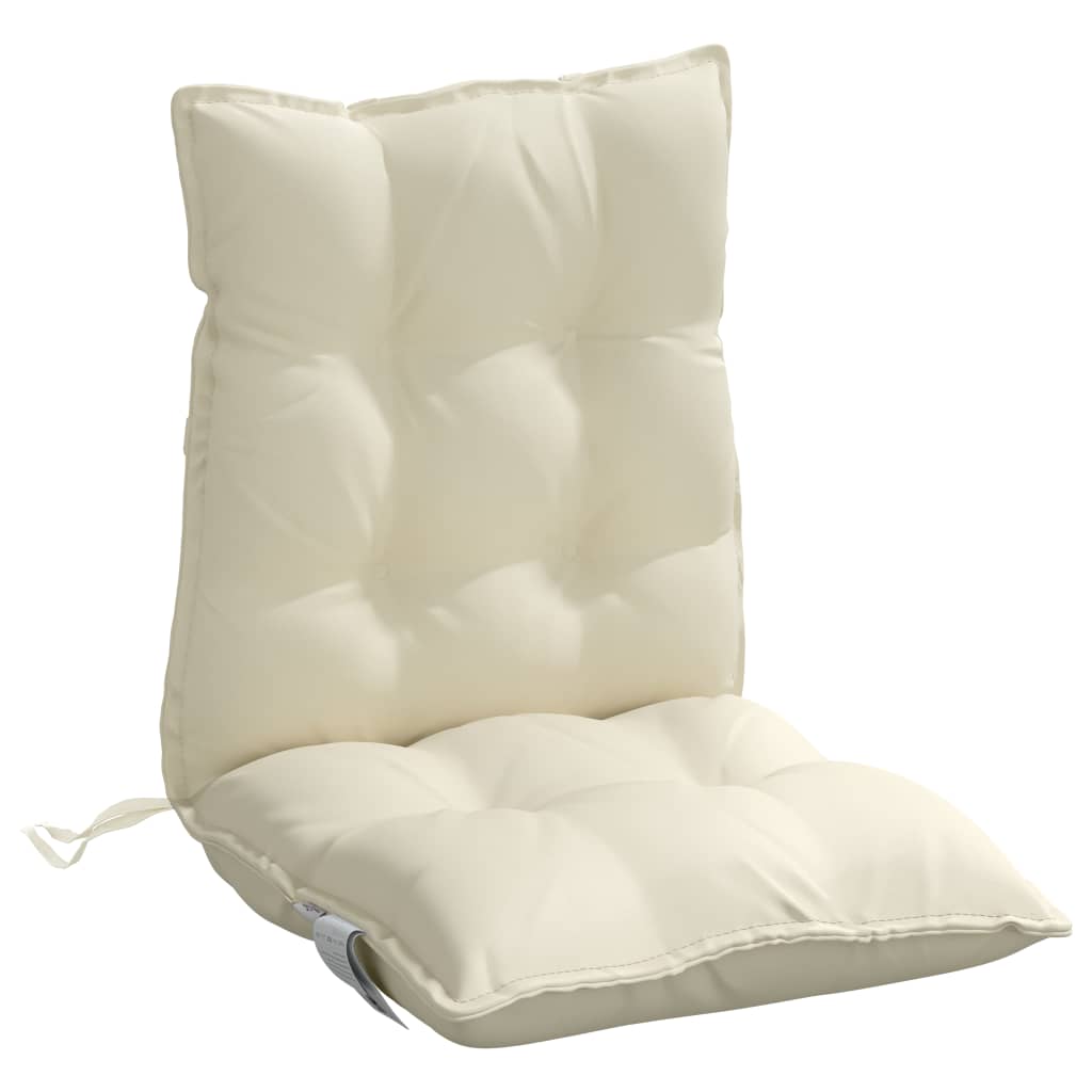 vidaXL Perne scaun cu spătar mic, 2 buc., crem, textil oxford vidaXL Perne scaun cu spătar mic, 2 buc., crem, textil oxford