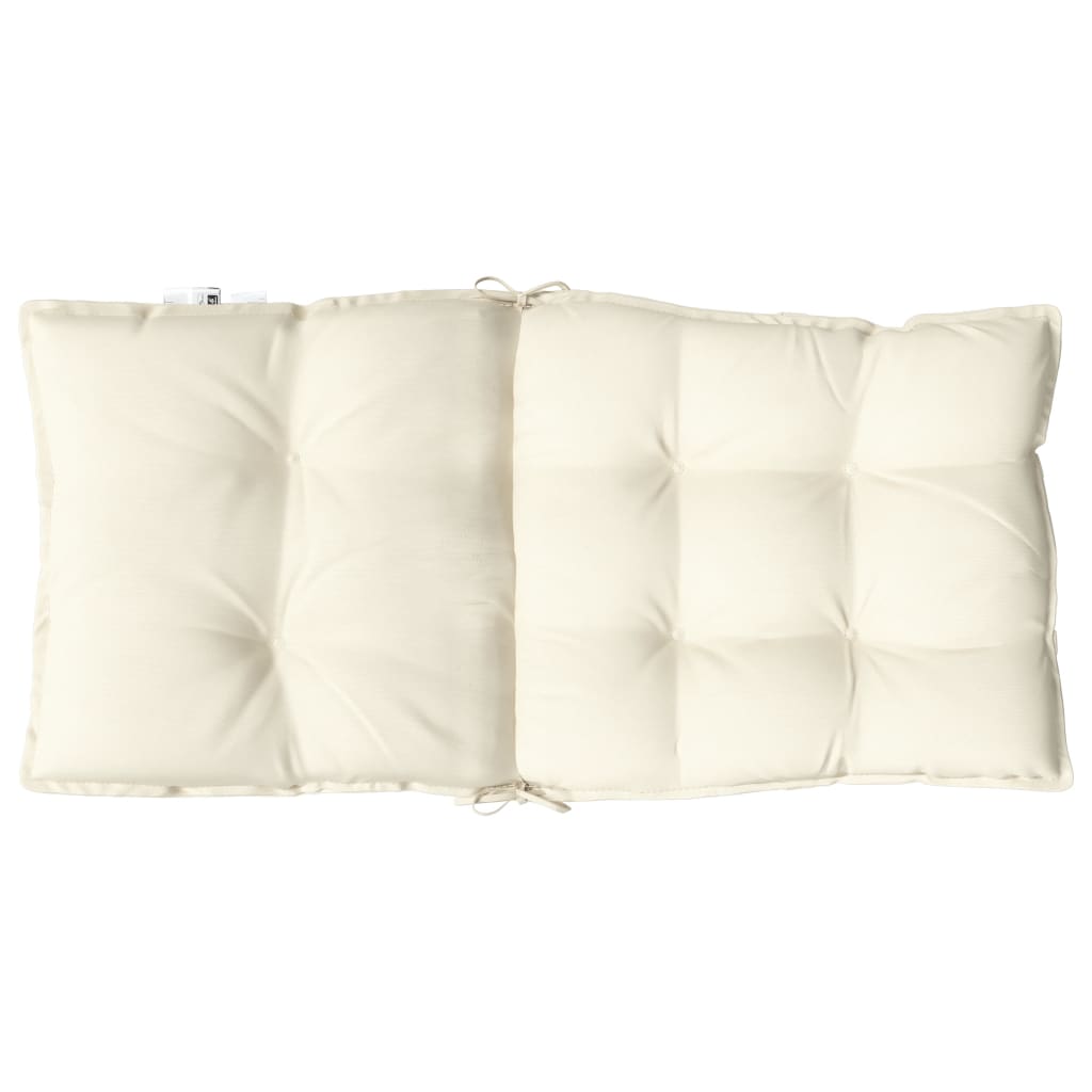 vidaXL Perne scaun cu spătar mic, 2 buc., crem, textil oxford vidaXL Perne scaun cu spătar mic, 2 buc., crem, textil oxford