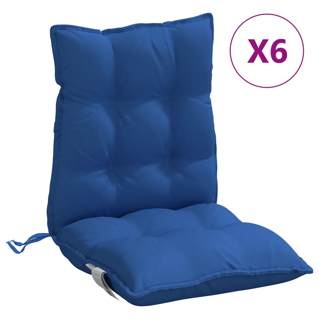 vidaXL Perne scaun spătar mic, 6 buc albastru regal, țesătură Oxford vidaXL Perne scaun spătar mic, 6 buc albastru regal, țesătură Oxford