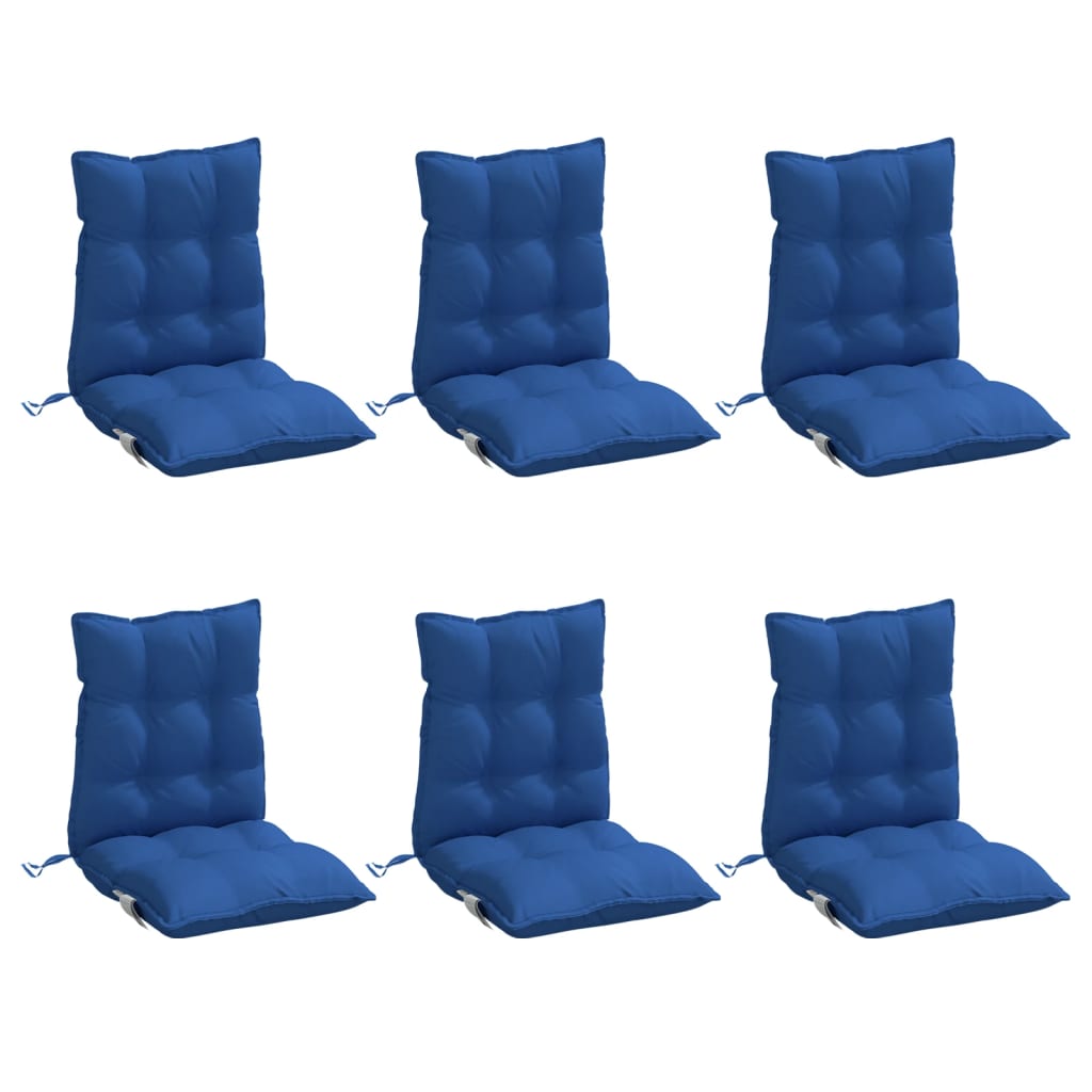 vidaXL Perne scaun spătar mic, 6 buc albastru regal, țesătură Oxford vidaXL Perne scaun spătar mic, 6 buc albastru regal, țesătură Oxford