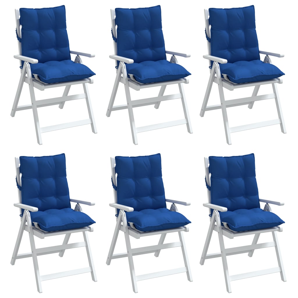 vidaXL Perne scaun spătar mic, 6 buc albastru regal, țesătură Oxford vidaXL Perne scaun spătar mic, 6 buc albastru regal, țesătură Oxford