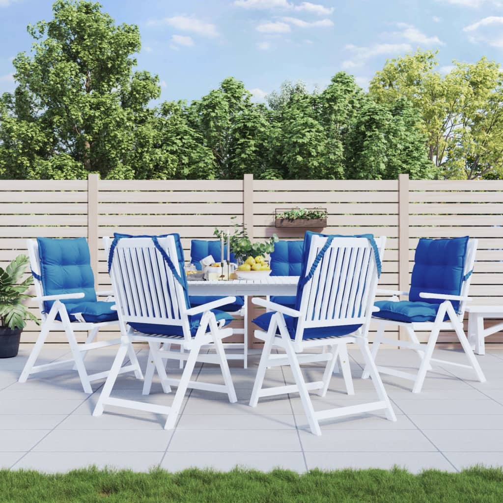 vidaXL Perne scaun spătar mic, 6 buc albastru regal, țesătură Oxford vidaXL Perne scaun spătar mic, 6 buc albastru regal, țesătură Oxford