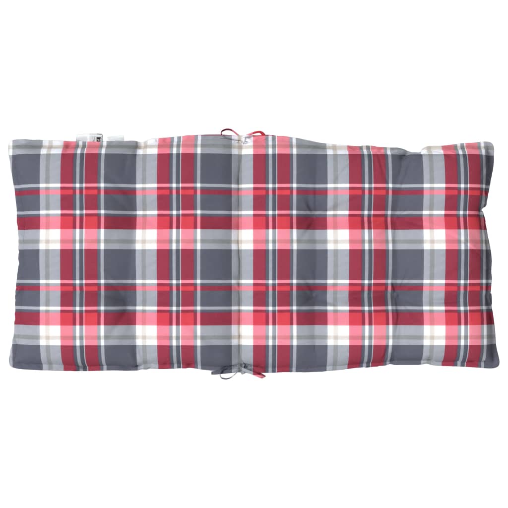 vidaXL Perne scaun cu spătar mic, 6 buc., roșu carouri, textil oxford