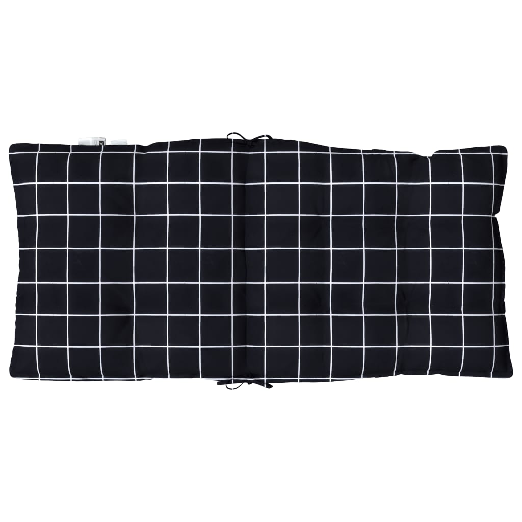 vidaXL Perne scaun cu spătar mic, 2 buc., negru carouri, textil oxford vidaXL Perne scaun cu spătar mic, 2 buc., negru carouri, textil oxford