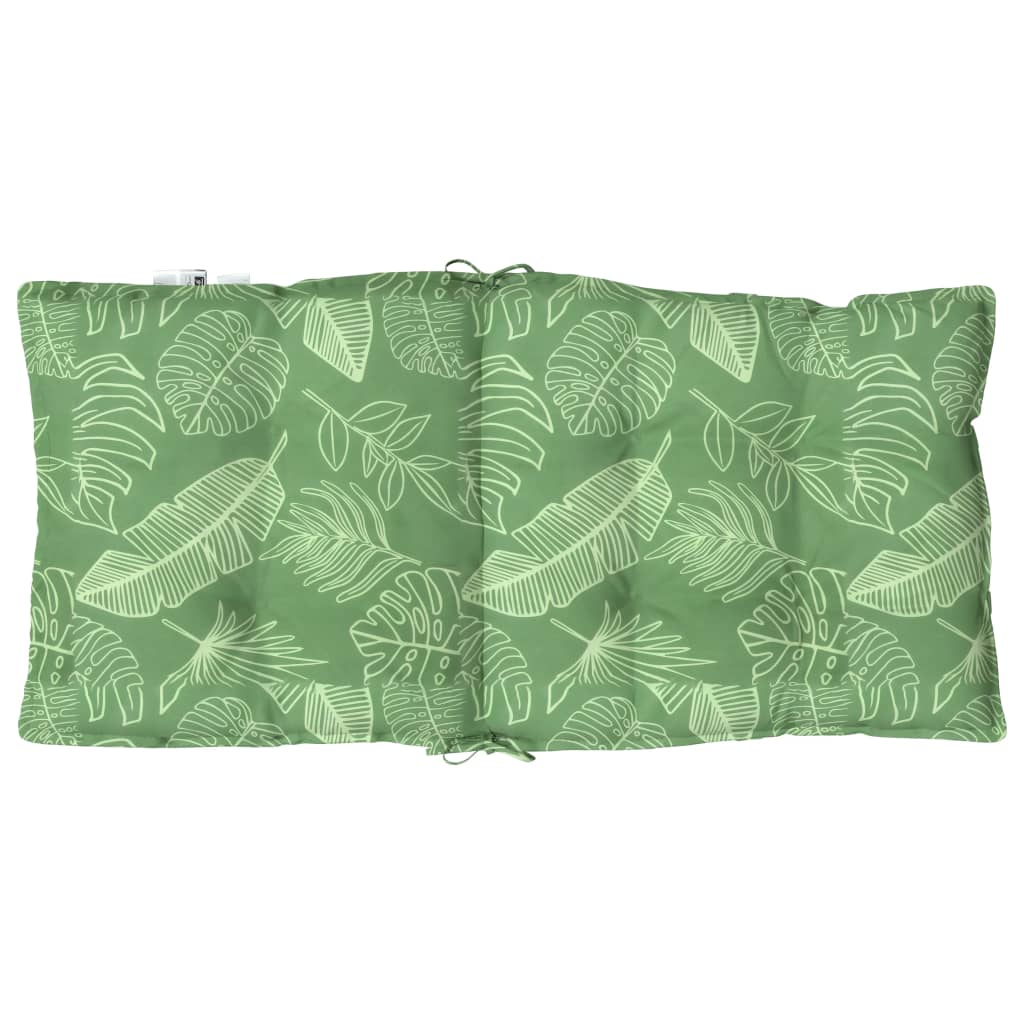 vidaXL Perne de scaun spătar jos, 2 buc., model frunze, textil oxford