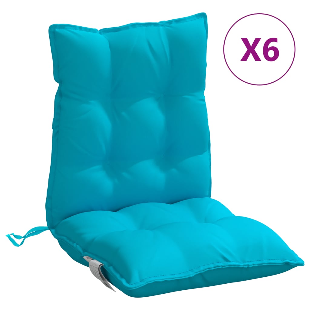 vidaXL Perne scaun cu spătar mic, 6 buc., turcoaz, țesătură oxford vidaXL Perne scaun cu spătar mic, 6 buc., turcoaz, țesătură oxford