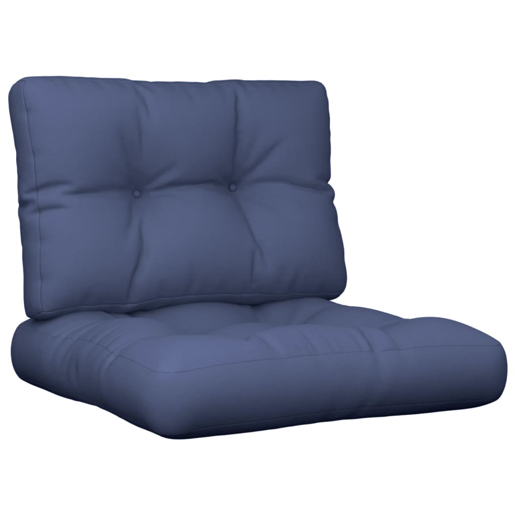 vidaXL Set pernă de paleți, bleumarin, 60x40x12 cm, material textil vidaXL Set pernă de paleți, bleumarin, 60x40x12 cm, material textil