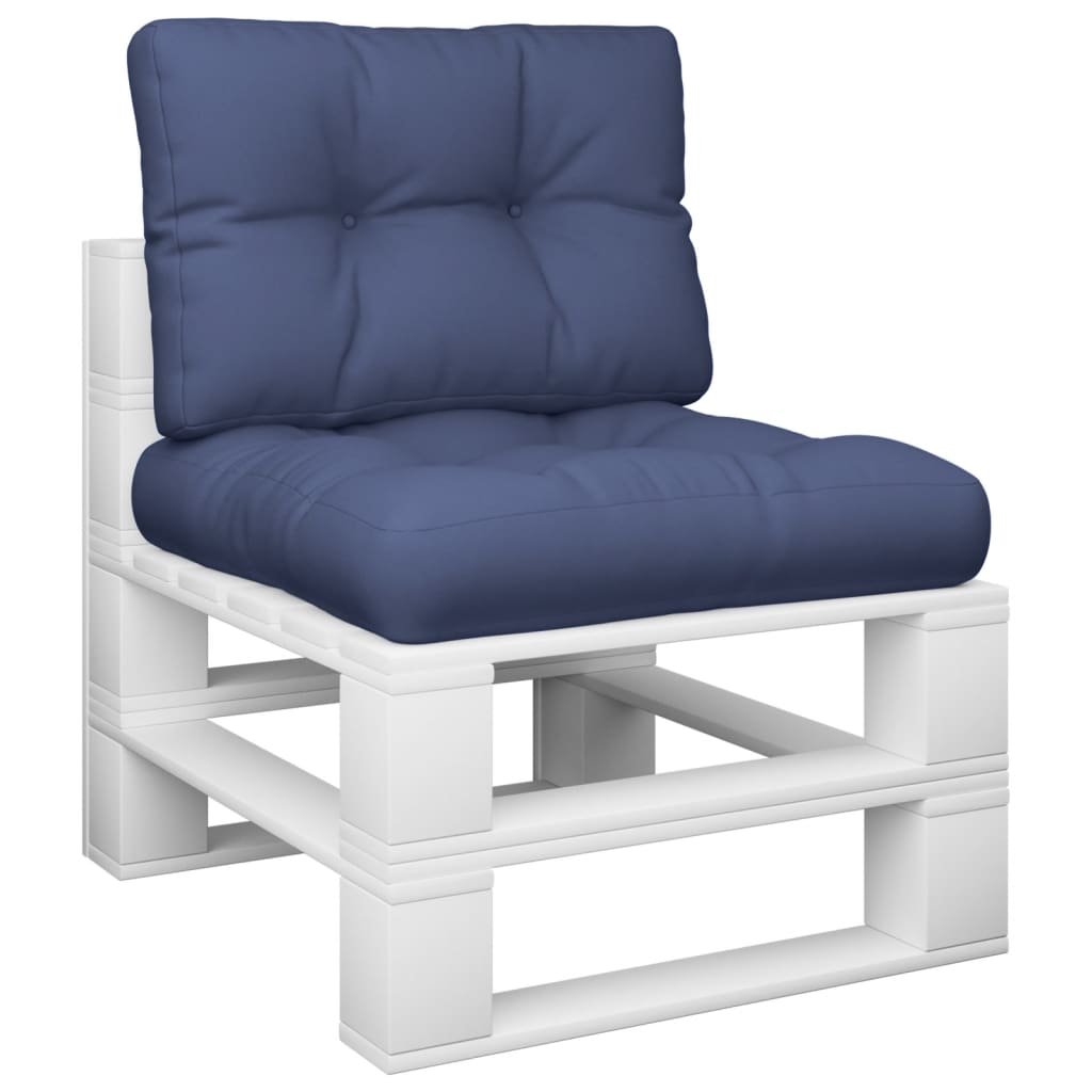 vidaXL Set pernă de paleți, bleumarin, 60x40x12 cm, material textil vidaXL Set pernă de paleți, bleumarin, 60x40x12 cm, material textil