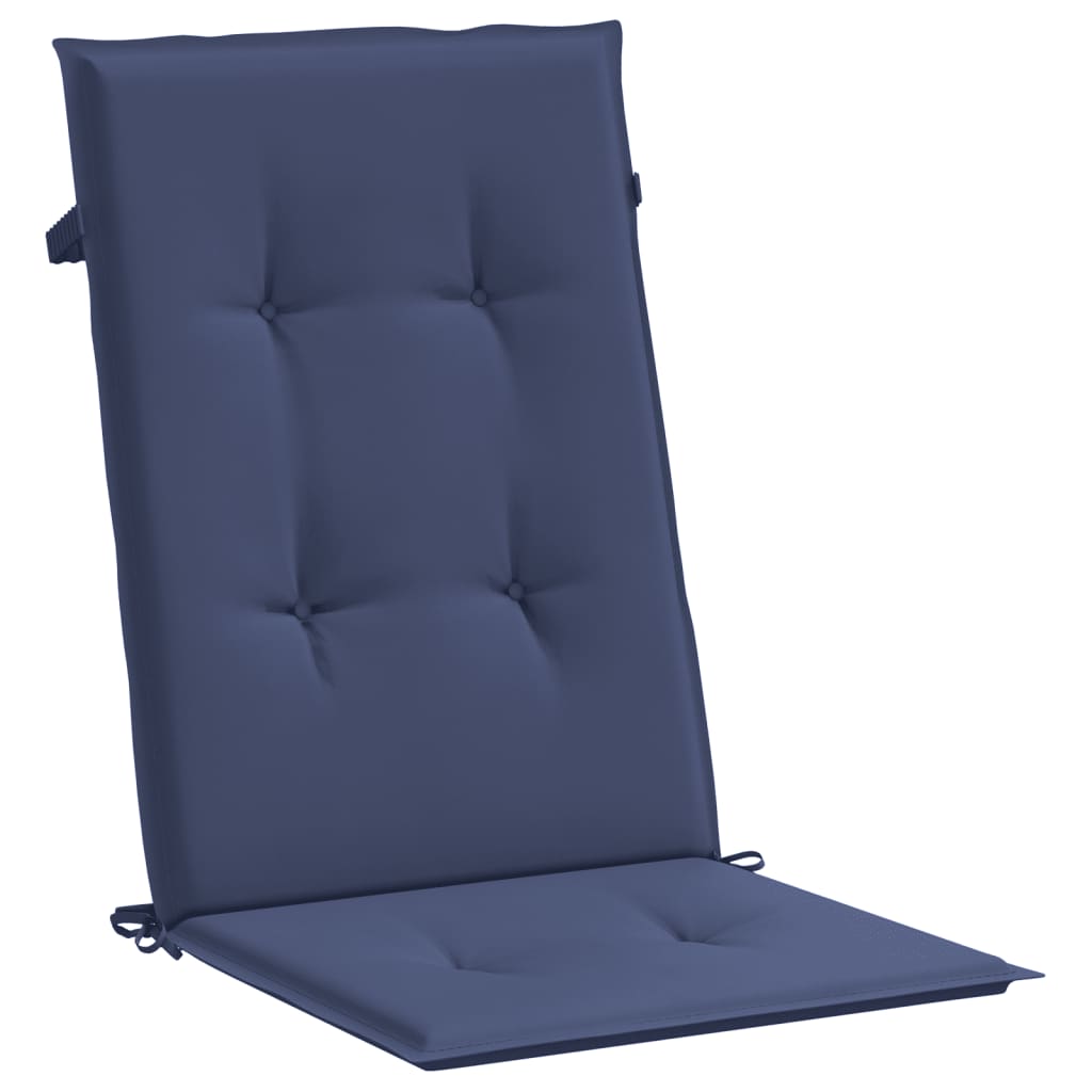 vidaXL Perne scaune cu spătar înalt, 4 buc., bleumarin, textil vidaXL Perne scaune cu spătar înalt, 4 buc., bleumarin, textil