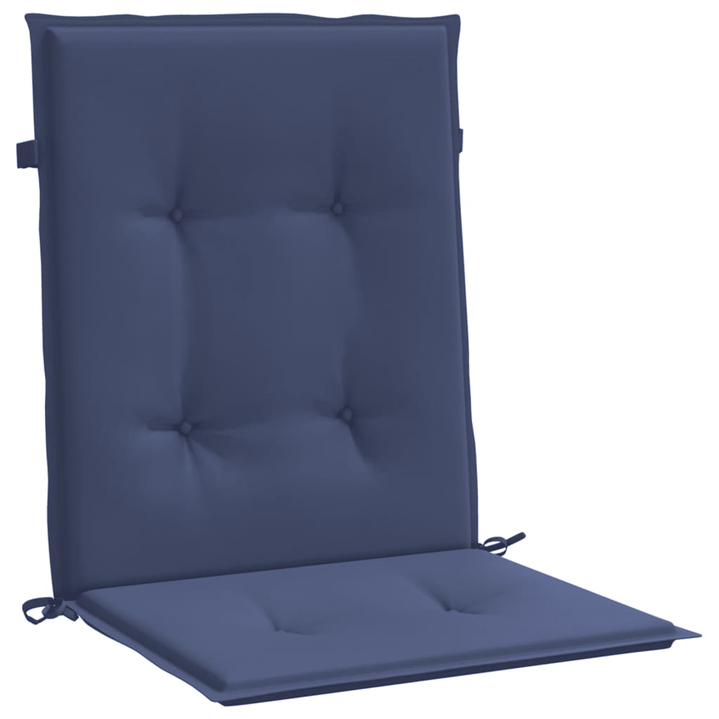 vidaXL Perne pentru scaune cu spătar jos, 4 buc., bleumarin, textil