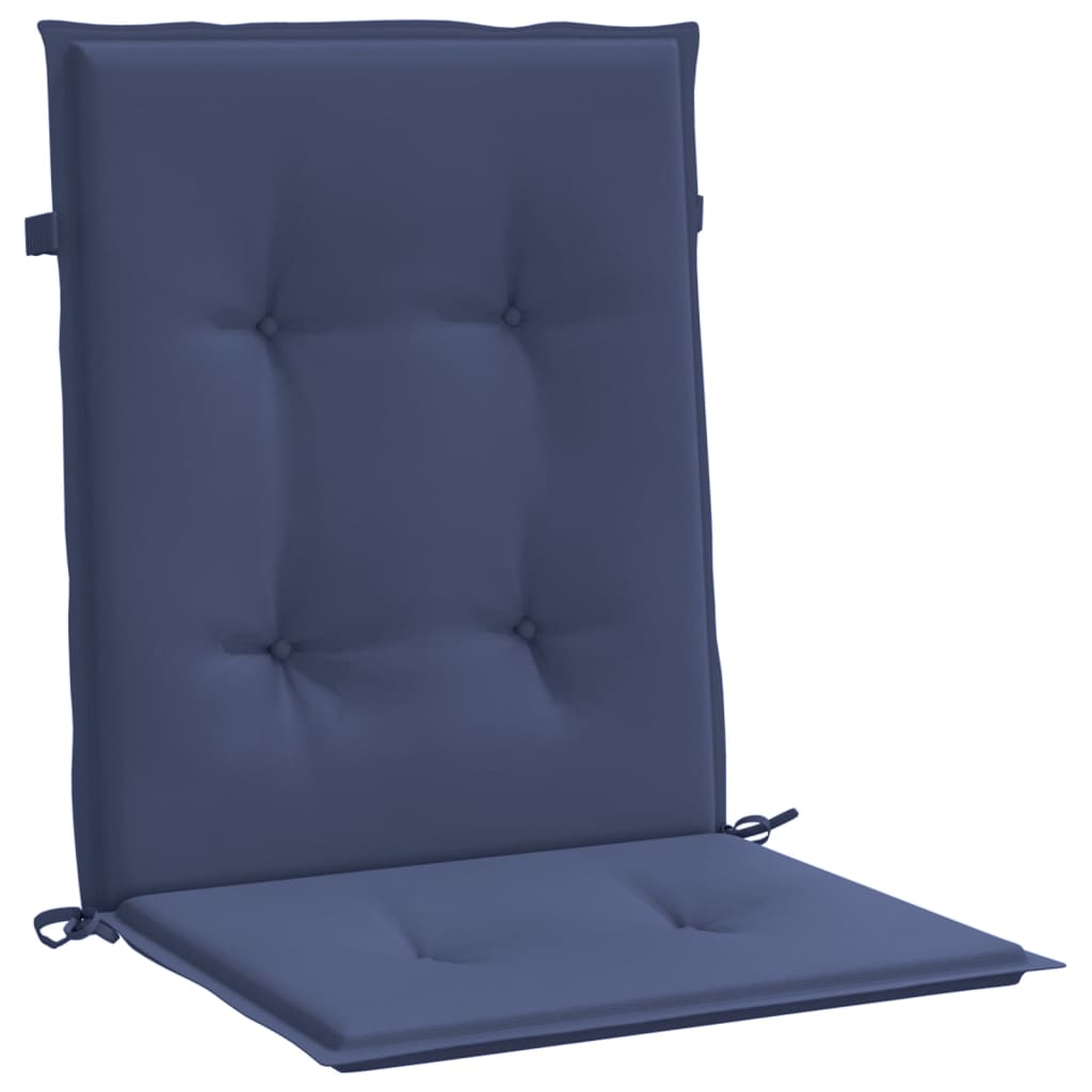 vidaXL Perne pentru scaune cu spătar jos, 6 buc., bleumarin, textil