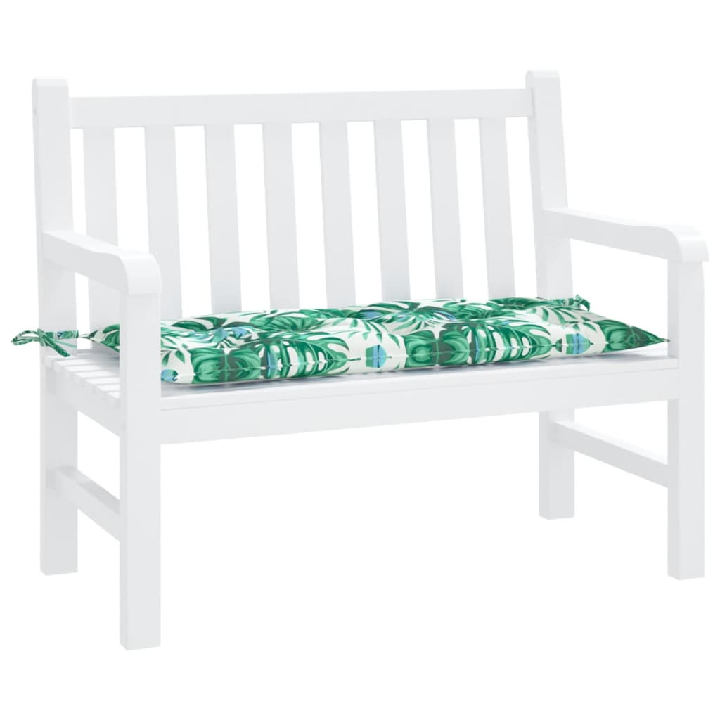 vidaXL Pernă pentru bancă, model frunze, 100x50x7 cm, textil oxford
