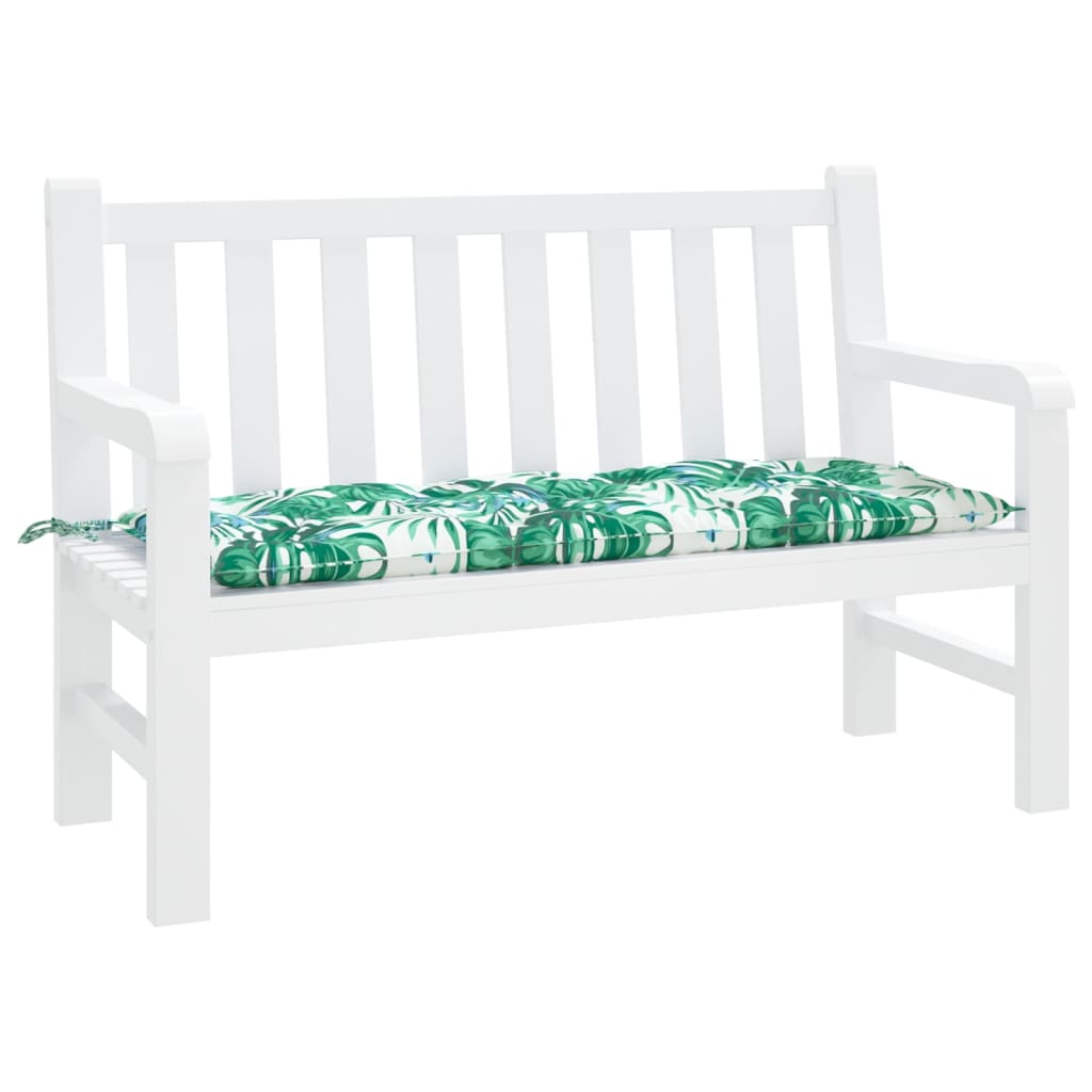vidaXL Pernă bancă de grădină model frunze, 120x50x7 cm, textil oxford vidaXL Pernă bancă de grădină model frunze, 120x50x7 cm, textil oxford