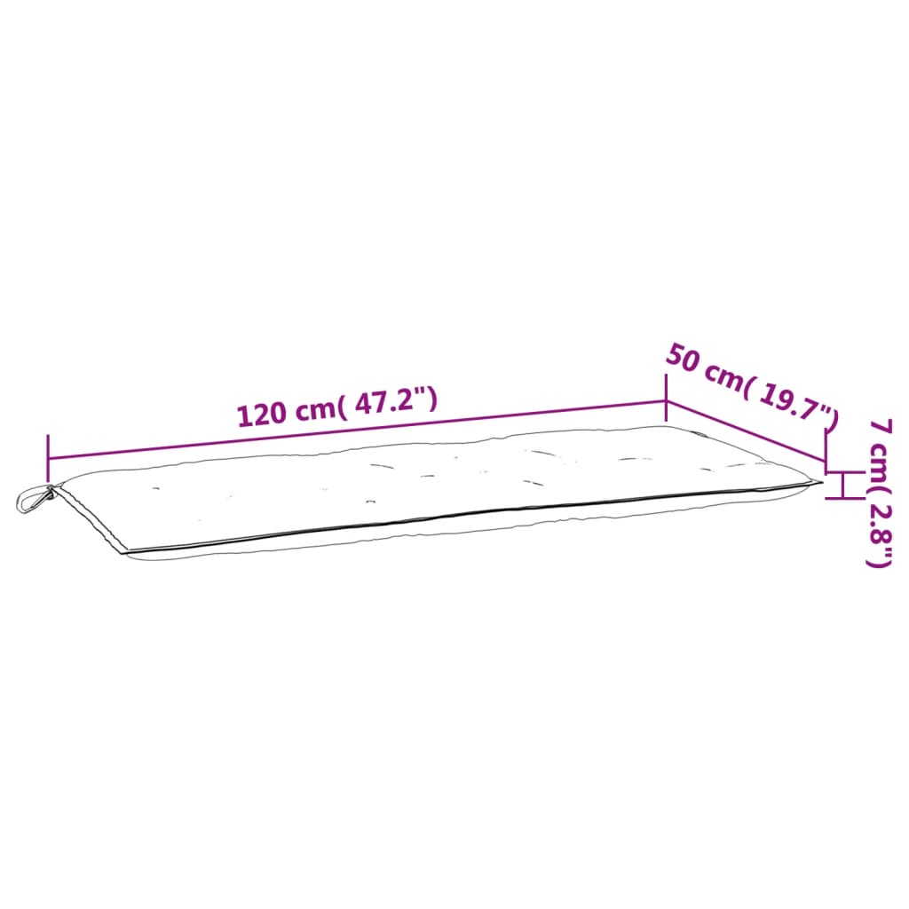 vidaXL Pernă bancă de grădină model frunze, 120x50x7 cm, textil oxford vidaXL Pernă bancă de grădină model frunze, 120x50x7 cm, textil oxford